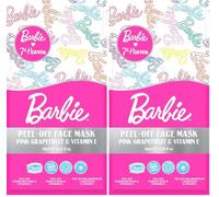 7th Heaven Barbie Pink Grapefruit & Vitamin E Peel-Off Face Mask - Pore Cleansing - For All Skin Types (Pack of 2)
