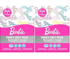 7th Heaven Barbie Primer Face Sheet Mask with Niacinamide & Coconut (Pack of 2)