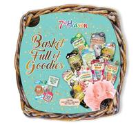 7th Heaven Basket Full of Goodies Face Masks Set, (Contains 9 Face Masks, 1 Hair Mask, 1 Body Puff) Pamper Gifts for Women - Genuine 7th Heaven Face Masks Skincare
