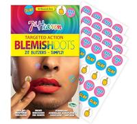 7th Heaven Blemish Dots (96 Per Pack). Hydrocolloid Pimple Patches in 3 Bold Designs, Vegan Spot & Acne Treatment for Clearer Skin, Spot Dots with Salicylic Acid & Zinc - Genuine 7th Heaven Face Care