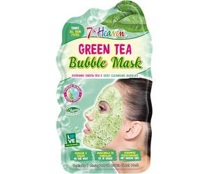 7th Heaven Bubble Tea Oxygen Mask Infused with Green Tea and Centella Asiatica to Hydrate, Soothe and Help Target Blemishes - Ideal for All Skin Types