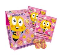 7th Heaven Bumble Bee Bath Set (Contains 2 Biodegradable Printed Sheet Masks & 4 Fizzers for Kids). Soothing Kids Face Masks Age 12+, Fun Bath Bomb Set - Genuine 7th Heaven Face Masks Skincare