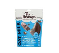 7th Heaven Caramelized Coconut Cream Cups, Oat Milk Chocolate, 2 x 105g Pouches, Dairy-Free, Plant-Based