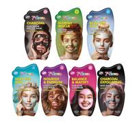 7th Heaven Face Mask Multipack, 7 Clay, Mud and Peel-Off Formula Variety | Charcoal, tea tree and Dead Sea minerals lift impurities with vegan, cruelty-free cleansing, a thoughtful home-spa gift.