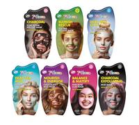7th Heaven Face Mask Multipack Pack of 7 Clay Mud & Peel-Off Masks for Deep Cleansing, Purifying Glow with Retinol, Caffeine, Glycolic Acid, Niacinamide, Vegan & Cruelty-Free Skincare Gift Set
