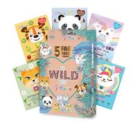 7th Heaven Go Wild Animal Face Sheet Mask Gift Set - 5 Fun Hydrating Masks for Kids with Coconut, Apple, Aloe & Banana - Gentle on Sensitive Skin, Perfect for Sleepovers & Party Bags - Cruelty-Free