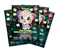 7th Heaven Go Wild Face Mask Gift Set. Hydrating Masks for Sensitive Skin, Childrens Face Masks, Cruelty Free Sheet - Genuine 7th Heaven Skincare (Rainbow Leopard (Pack of 4))
