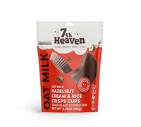 7th Heaven Hazelnut Cream and Rice Crisps Cream Cups, Oat Milk Chocolate, 105g, Pack of 6