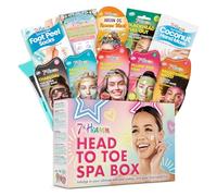 7th Heaven Head to Toe Spa Gift Set (Includes Hair and Peel Off Face Masks, Blackhead Strips, Undereye Gels and a Spatula) - Genuine Face Masks Skincare Gift Set
