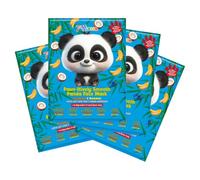 7th Heaven Kids Panda-Print Sheet Mask Multipack of 4, Sleepover Gift Pack | Coconut and banana replenish moisture with biodegradable, cruelty-free care, a playful choice for parties and home pampering.