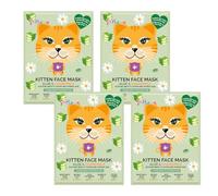 7th Heaven Kitten Face Mask Gift Set (4 Childrens Face Masks). Suitable For Sensitive Skin, For Children Age 8+, Cruelty Free - Genuine 7th Heaven Face Masks Skincare