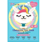 7th Heaven Llamacorn Sheet Face Mask - Skincare for Kids Aged 8+ - Fanciful Llama and Unicorn Mix Face Mask Sheet with Coconut & Papaya - Sheet Mask to Calm, Hydrate & Moisturise Skin