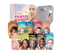 7th Heaven Pamper Hamper Skincare Set - 10 x Face Masks Skincare and 1 x Face Mask Applicator Brush - Gift Set of Peel Off Face Masks & Clay Face Mask Sachets