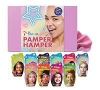 7th Heaven Luxury Pamper Hamper Gift Set for Women, with 10 face masks and spatula. Includes peel-off, clay and hydrating masks for an at-home spa skincare experience and self-care treat. - Beauty