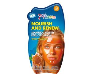 7th Heaven Manuka Honey Peel Off Face Mask with Vitamin E - Nourish and | Nourishes, renews, suitable for all skin types, genuine 7th Heaven, easy peel-off, enhances skin texture, revitalizes, 7th