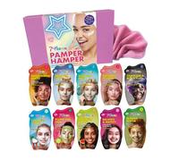 7th Heaven Pamper Hamper Skincare Set - 10 x Face Masks Skincare and 1 x Face Mask Applicator Brush - Gift Set of Peel Off Face Masks & Clay Face Mask Sachets