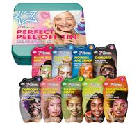 7th Heaven Peel-Off Face Mask Gift Set in Tin, 9 Assorted Facial Masks | Pink guava, watermelon and Manuka honey bring brightening, hydration and nourishment to vegan, cruelty-free home pampering.