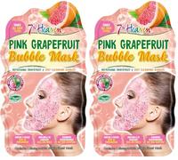 7th Heaven Pink Grapefruit Bubble Sheet Mask - Refreshing Grapefruit & Deep Cleansing Bubbles (Pack of 2)