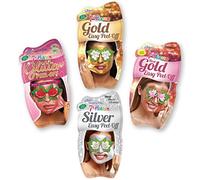 7th Heaven Shine Bright' Easy Peel Off Pamper Pack with Assortment of Insta-Ready Metallic Peel-Off Masks, Ideal for All Skin Types, 0.07 Kg