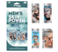 7th Heaven Skin Power Gift Set, 3 Masks & Nose Pore Strips for Blemish Care | Deep-cleansing formulas target blackheads, a straightforward men's grooming choice for an at-home pamper or skincare present.