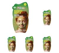 7th Heaven Tea Tree Peel Off Face Mask with Niacinamide, Blemish Rescue Cleansing, Hydrating and Vegan Peel Off Mask - Genuine 7th Heaven Face Masks Skincare (Pack of 5)