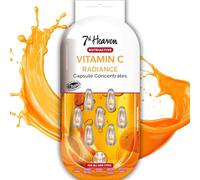 7th Heaven Vitamin C Brightening Capsule 7 Day Pack - Face Serum with Vitamin C & Vitamin E, Reduces Dark Spots, Evens Skin Tone, 7-Day Glow Boost for All Skin Types, Vegan Skincare