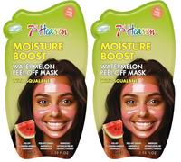 7th Heaven Watermelon Peel Off Face Mask with Squalane, Moisture Boosting Vegan Peel Off Mask - Genuine 7th Heaven Face Masks Skincare (Pack of 2)