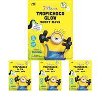 7th Heaven x Minions Tropichoco Glow Sheet Mask (Pack of 4)