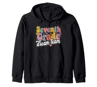 7th Seventh Grade Dream Team Teachers Back to School Zip Hoodie