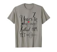 7th Wedding Anniversary for Her and Wife 7 Years of Marriage T-Shirt