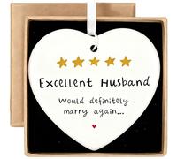 7th Wedding Gifts for Wife from Husband, Funny Copper Anniversary White Ceramic Heart Plaque, Romantic Birthday Present for Her, Happy Anniversary for Women