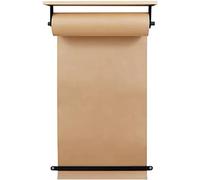 7UIYgtyO LNNW Kraft Paper Roll Display Kraft Paper Dispenser and Cutter with 50m Long Paper Roll, Wall-Mount Butcher Paper Roll Holder, for To-Do Lists for Office Coffee Shop(15.7inch/40cm)