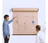 7UIYgtyO LNNW Kraft Paper Roll Display Wall Mount Butcher Paper Dispenser Cutter, 37/67/ 97cm Wide Butcher Paper Roll Holder Heavy-Duty, for Art Room/Home for Office Coffee Shop(67cm/26.4in wide)
