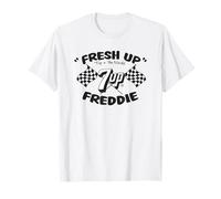 7UP Drink Fresh Up Freddie Chequered Racing Flags Retro T-Shirt