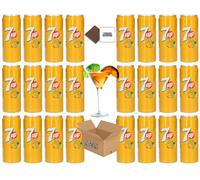 7UP Exotique Cocktail Drink Cans (24x330ml) Refreshing Summer Flavours - Alcohol Free, Use As Mixers Boxed Treatz