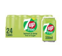 7UP Free - Lemon & Lime Flavoured Fizzy Drink - Sugar-Free - 24 x 330 ml cans