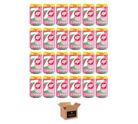 7UP Lemon & Lime Fizzy Drink Variety - Regular & Zero Sugar Soft Drinks, Pink Lemonade, No Caffeine | Carbonated Refreshment, Cans/Bottles (Pack 24, Pink Lemonade Can 330ml)
