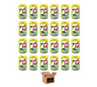 7UP Lemon & Lime Fizzy Drink Variety - Regular & Zero Sugar Soft Drinks, Pink Lemonade, No Caffeine | Carbonated Refreshment, Cans/Bottles (Pack 24, Lemon & Lime Zero Can 330ml)