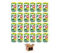 7UP Lemon & Lime Fizzy Drink Variety - Regular & Zero Sugar Soft Drinks, Pink Lemonade, No Caffeine | Carbonated Refreshment, Cans/Bottles (Pack 24, Regular Lemon & Lime Can 330ml)