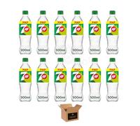 7UP Lemon & Lime Fizzy Drink Variety - Regular & Zero Sugar Soft Drinks, Pink Lemonade, No Caffeine | Carbonated Refreshment, Cans/Bottles (Pack 12, Regular Lemon & Lime Bottle - 500ml)