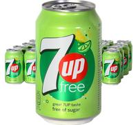 7Up Zero Barcoded Cans, 24 x 330ml - by Kandy Collection