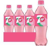 7UP Zero Pink Lemonade, Lime & Raspberry Drink (24 x 500ml Bottles, Pink Lemonade)