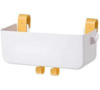 7UYUU Bunk Bed Shelf Bunk Bed Storage Caddy Accessories for Top Bunk Bedside Caddy Shelf for Dorm Bed Plastic Bunk Bed Hooks Decoration for Hanging in Loft Rv Camper - White
