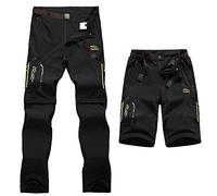 7VSTOHS Mens Zip Off Convertible Quick Dry Hiking Trousers Breathable Lightweight Outdoor Casual Climbing Walking Trousers