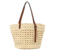 7VSTOHS Straw Shoulder Bag for Women, Summer Straw Tote Bag Handbag, Retro Handmade Boho Casual Woven Travel Holiday Shoulder Bags for Beach Vacation Outdoor Shopping Daily Use