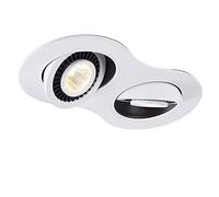 7W 2-Light Spotlights Embedded LED Energy Saving Ceiling Light Background Wall Gallbladder Light Grille Nordic Angled Downlight Living Room Study Clothing Hole Panel Lig,4000K