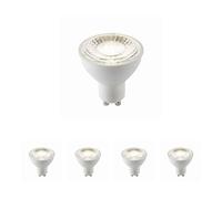 7W SMD LED GU10 Bulb - 4000k Lamp - Energy Saving Light Bulb - 600 Lumen GU10 Spot - 60 Degree Wide Beam Angle - Halogen Replacement - 25000 Hours - Cool White Pack of 4