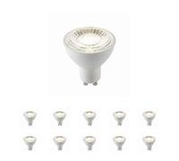 7W SMD LED GU10 Bulb - Dimmable 4000k Lamp - Energy Saving Light Bulb - 550 Lumen GU10 Spot - 60 Degree Wide Beam Angle - 75W Halogen Equivalent - 25000 Hours - Cool White - Pack of 10