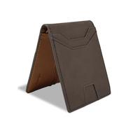 7worldlet Slim RFID Blocking Wallets for Men Synthra™ Ultra Leather Bifold Minimalist Wallet 11 Cord Holder Thin Mens Wallet with Gift Box, Brown+Light Brown, Handcrafted