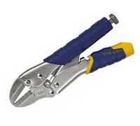 Vise-Grip Fast Release Curved Jaw Locking Pliers with Plastic Ergo Handle T07T Steel Silver, Blue, Yellow